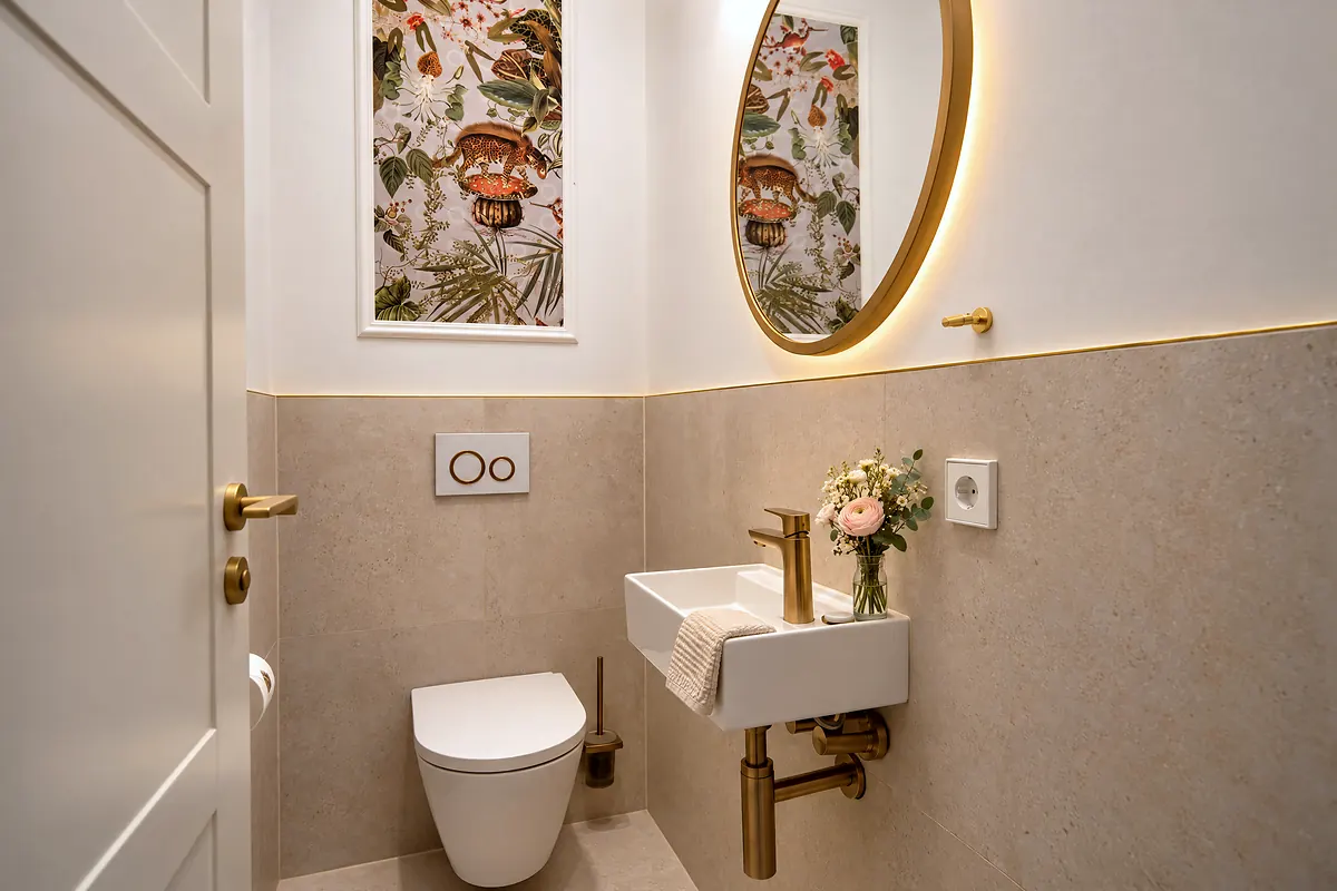 Gäste-WC, 04 Regenbogentukan