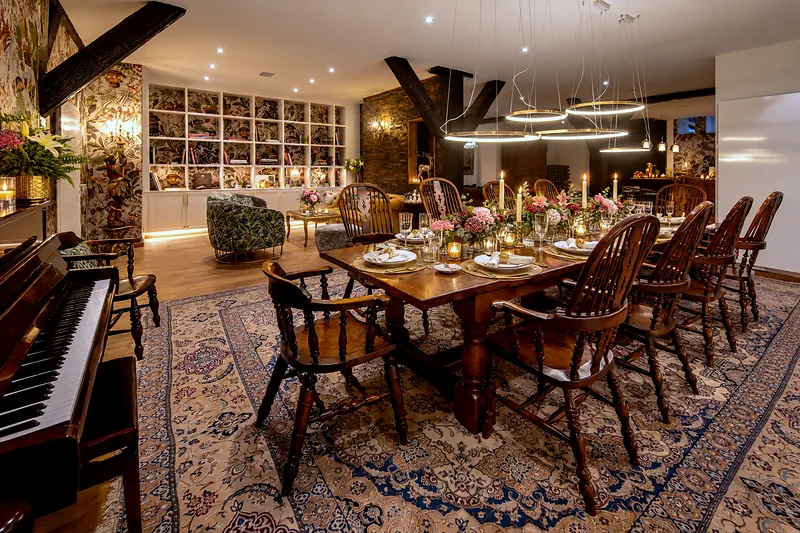 The dining area