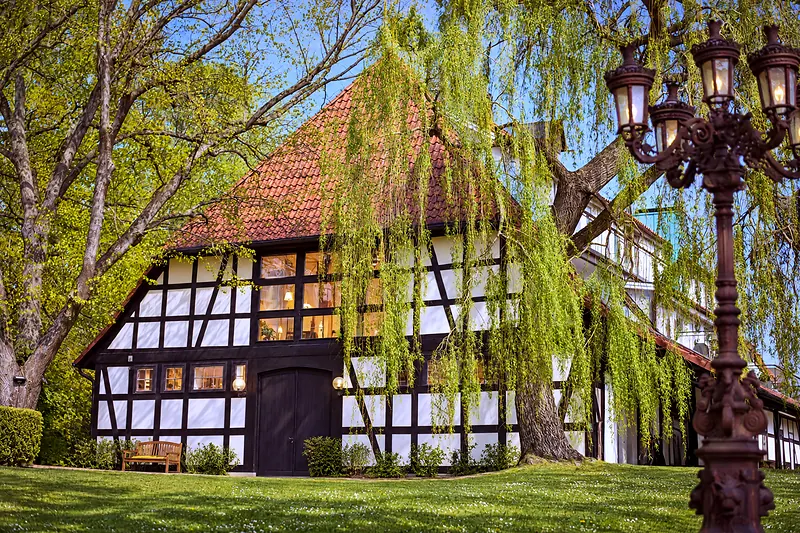 The half-timbering